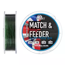 Волосінь Smart Match & Feeder Sinking 150m 0.153mm 2.1kg, Диаметр: 0.153mm, Размотка: 150m, фото 